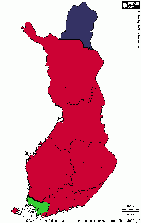 Finlandia corrección  para colorear
