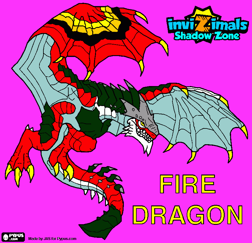 fire dragon rules para colorear