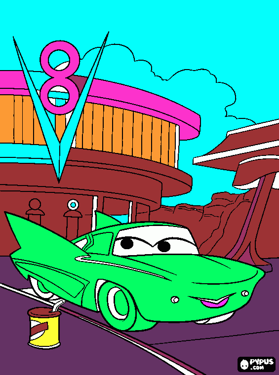 FLO - CARS para colorear