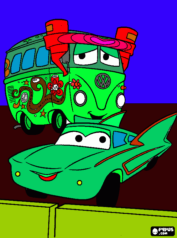 Flo y filmore para colorear