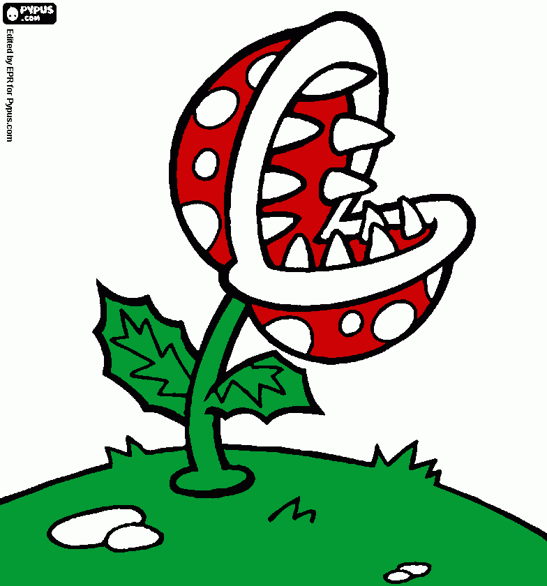 Flor Carnivora para colorear
