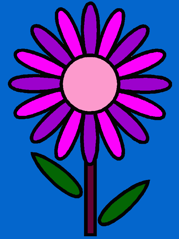 flor de colores para colorear