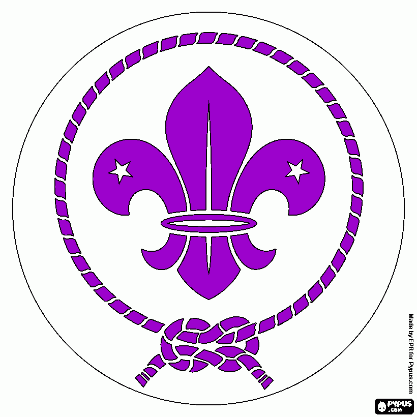 flor-de-lis para colorear