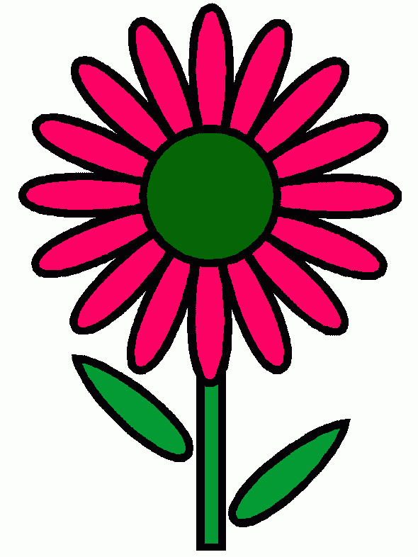 flor grande para colorear