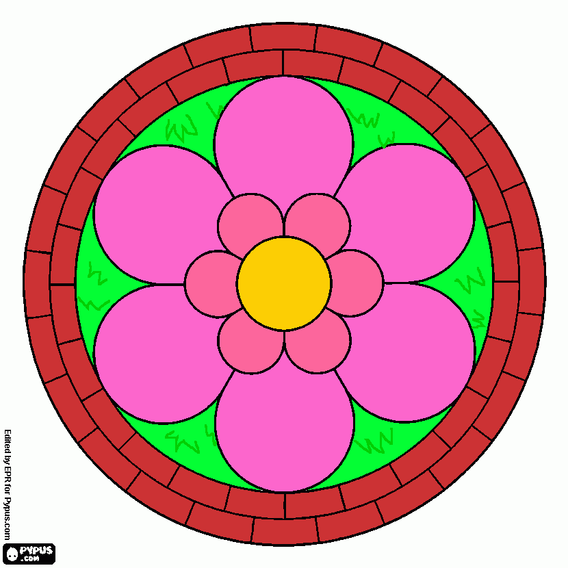 Flor/Mandala de Religión para colorear