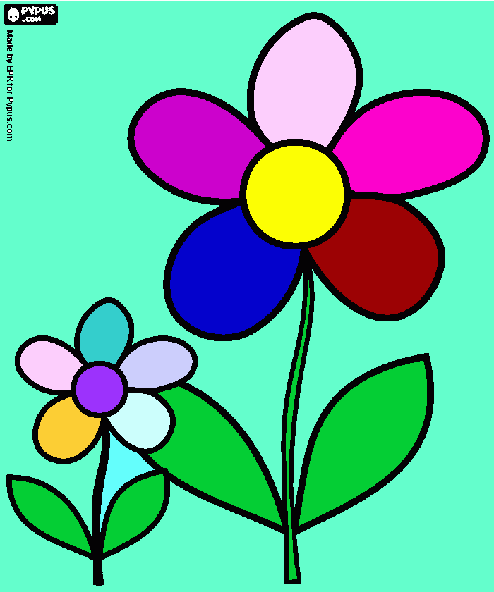 florcitas para colorear