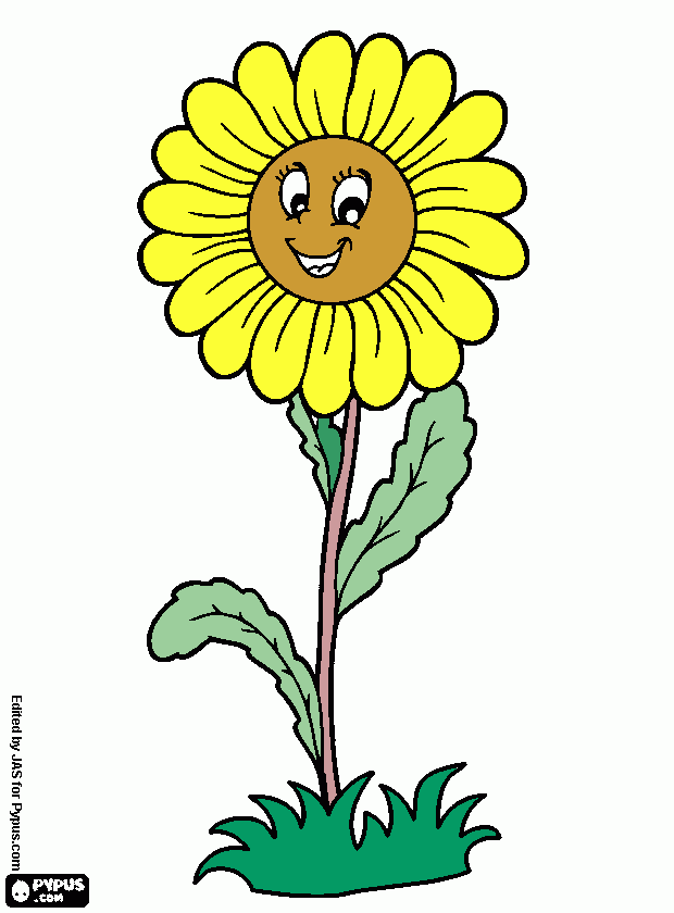 florecilla para colorear
