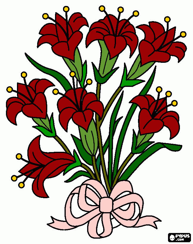 flores hermosa para colorear