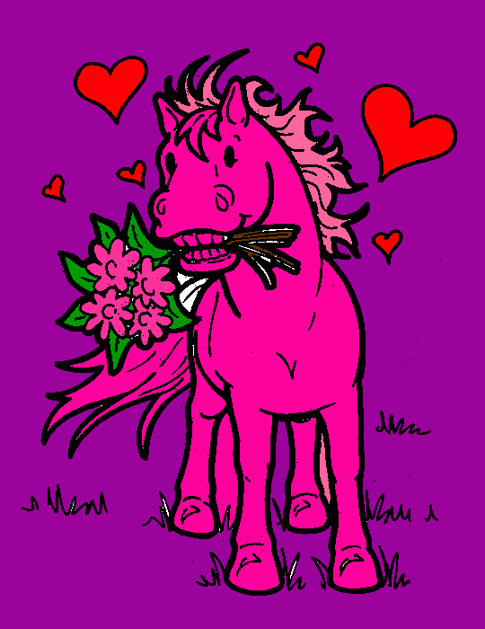 flores y corazones para ti para colorear