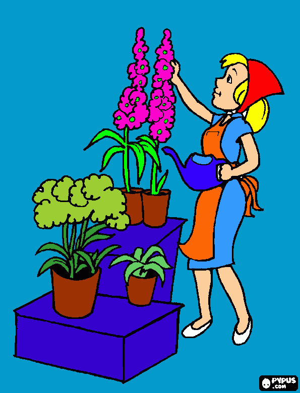 floristeria para colorear