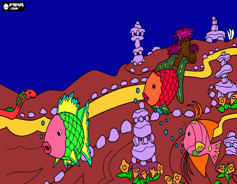 fondo del mar para colorear