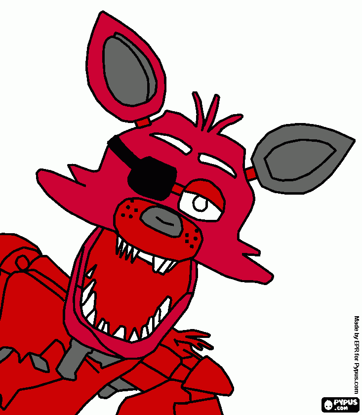 foxy anima towner para colorear
