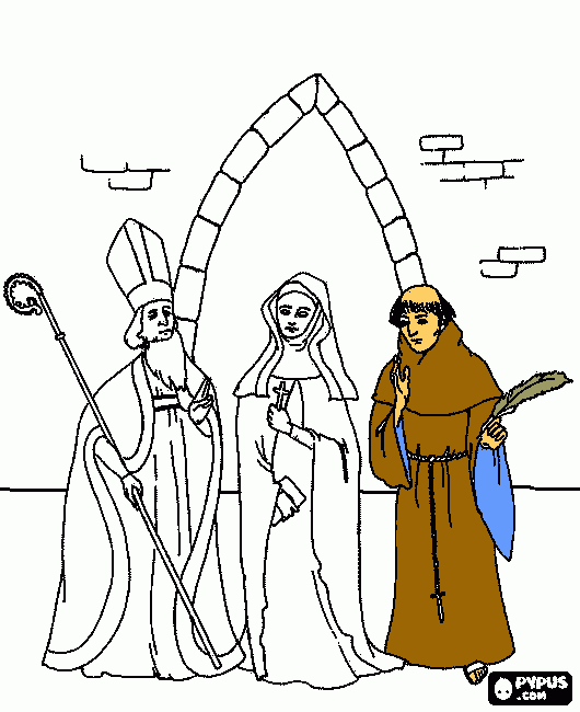 fraile para colorear