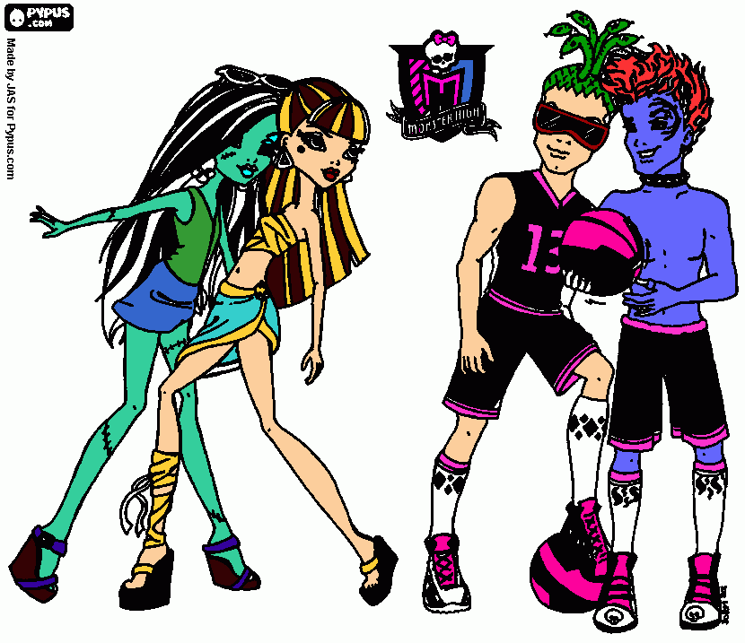 franki,cleo,dius,hot para colorear