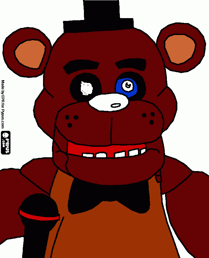freddy de fnaf 1 para colorear