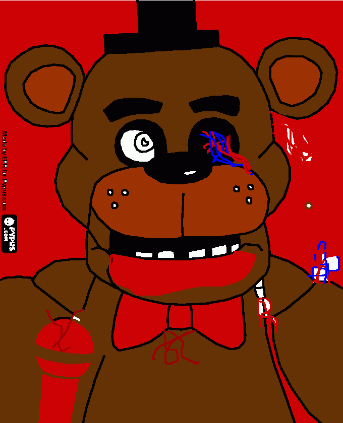 freddy fazbear viejo para colorear