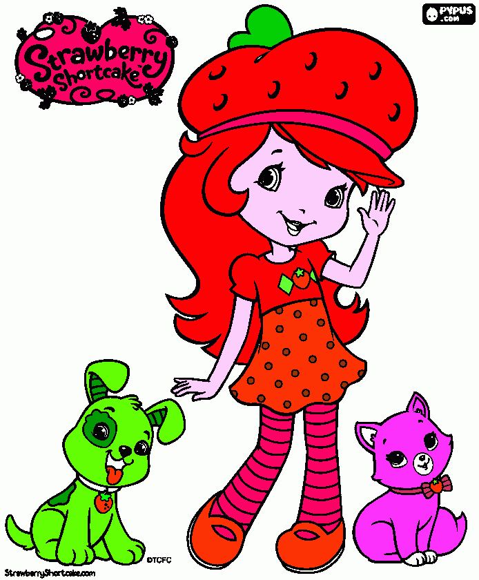 fresita bonita para colorear