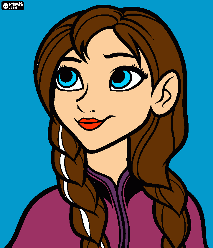 frozen ana para colorear