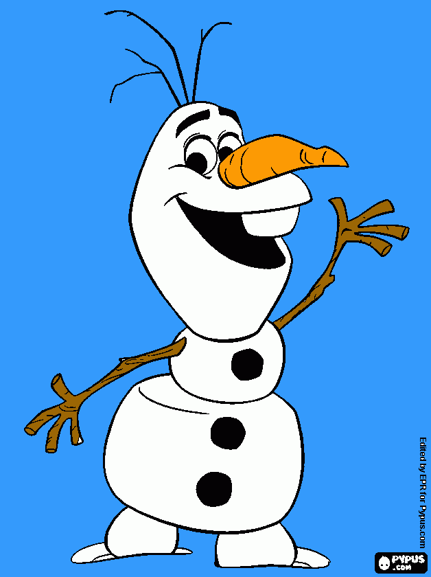 frozen: OLAF para colorear