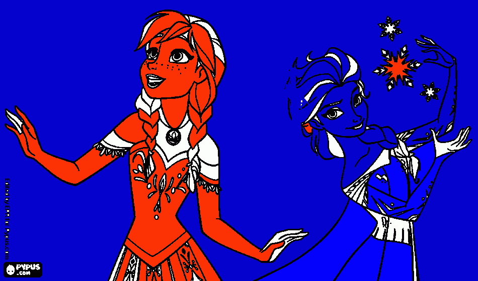 frozen, una aventura congelada para colorear