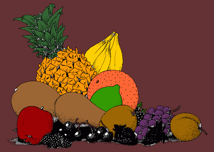 frutas grande hermoso colorido y jugoso para colorear