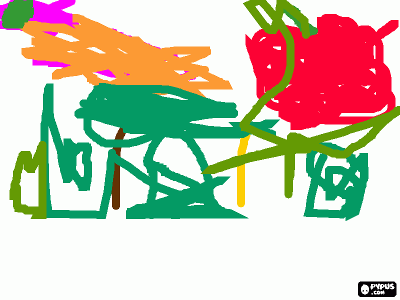 FRUTAS, VERDURAS Y ARBOLES para colorear