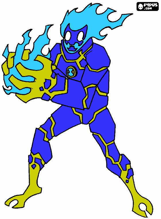 fuego en modo otra dimensión para colorear