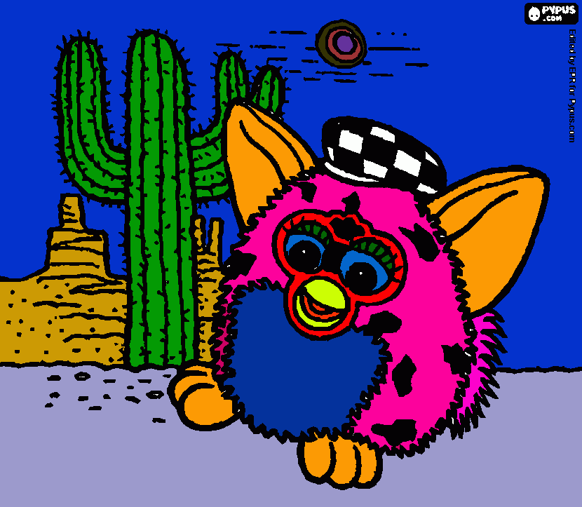 Furby de colores para colorear