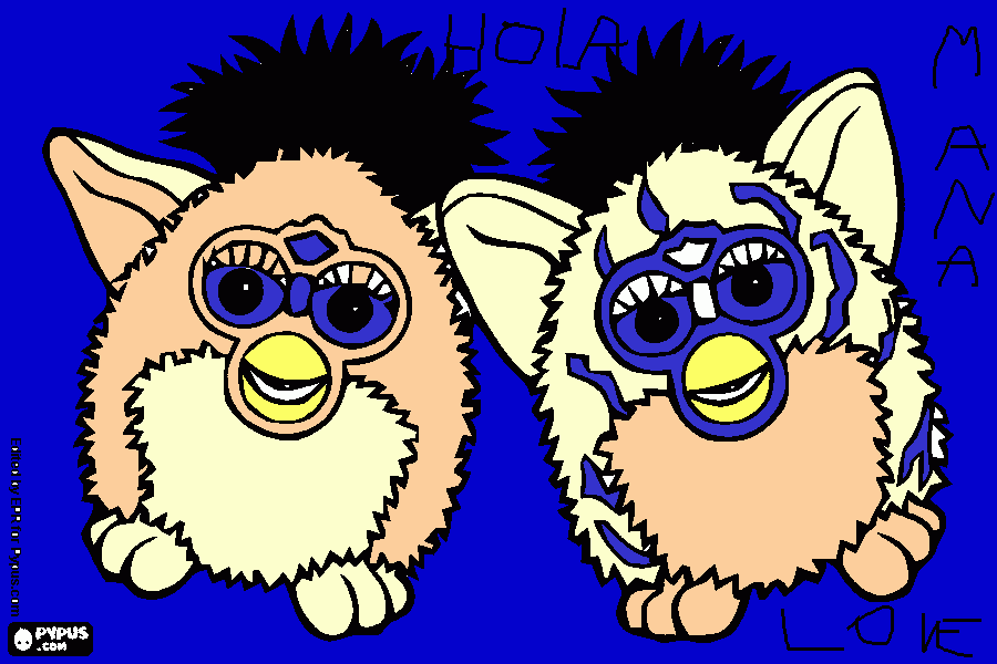 furbys antiguos para colorear