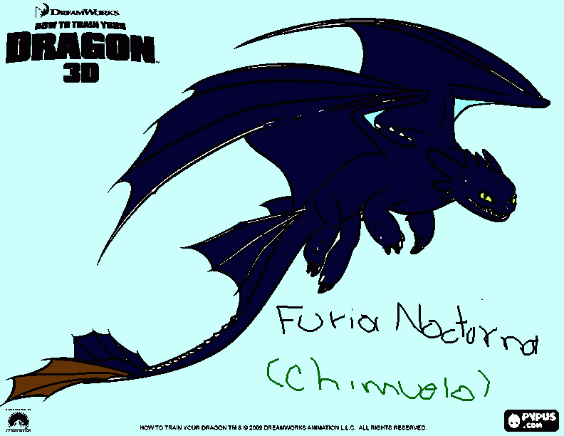 FURIA NOCTURNA (CHIMUELO) para colorear