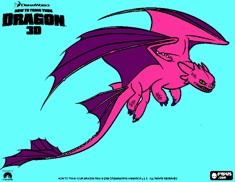 furia nocturna rosa para colorear