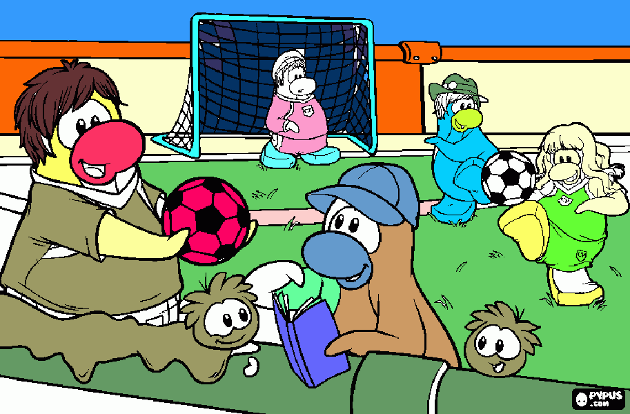futbol club pinguin para colorear