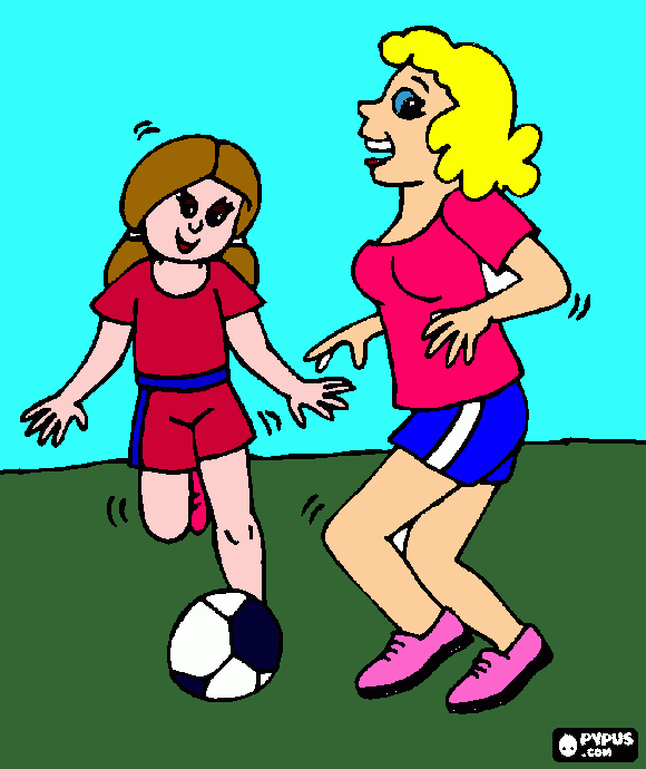 futbol femenino para colorear