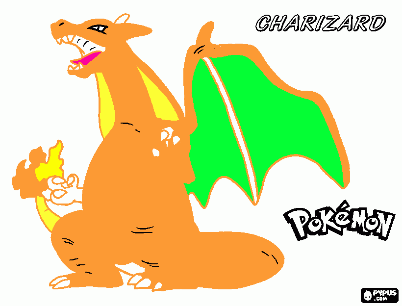 Gaelito Charizard para colorear
