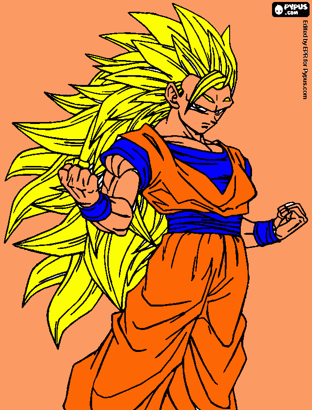 gaku ssj3 para colorear