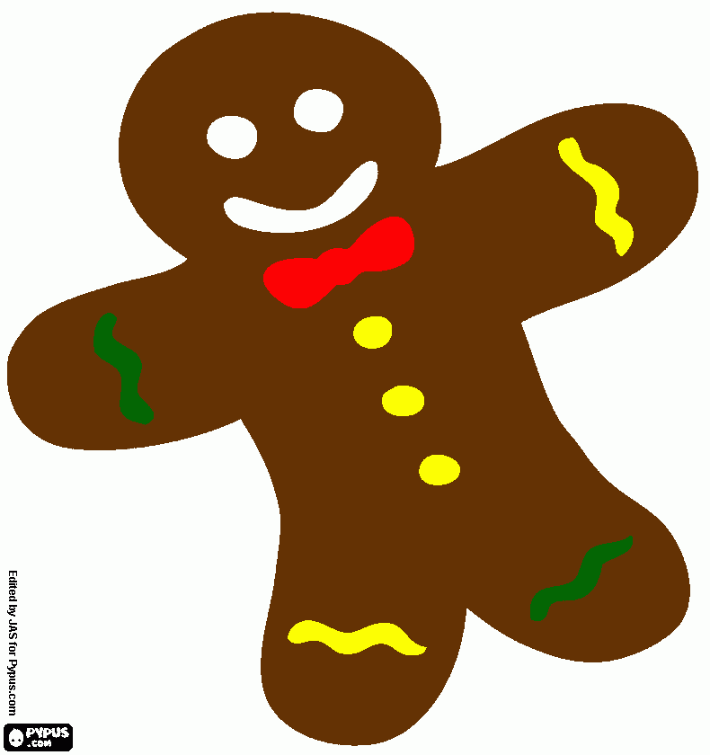 galleta genjibre para colorear