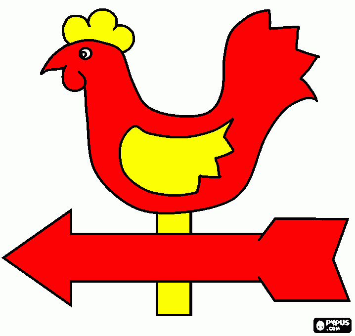 gallo para colorear