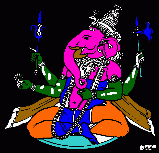 ganesha para colorear