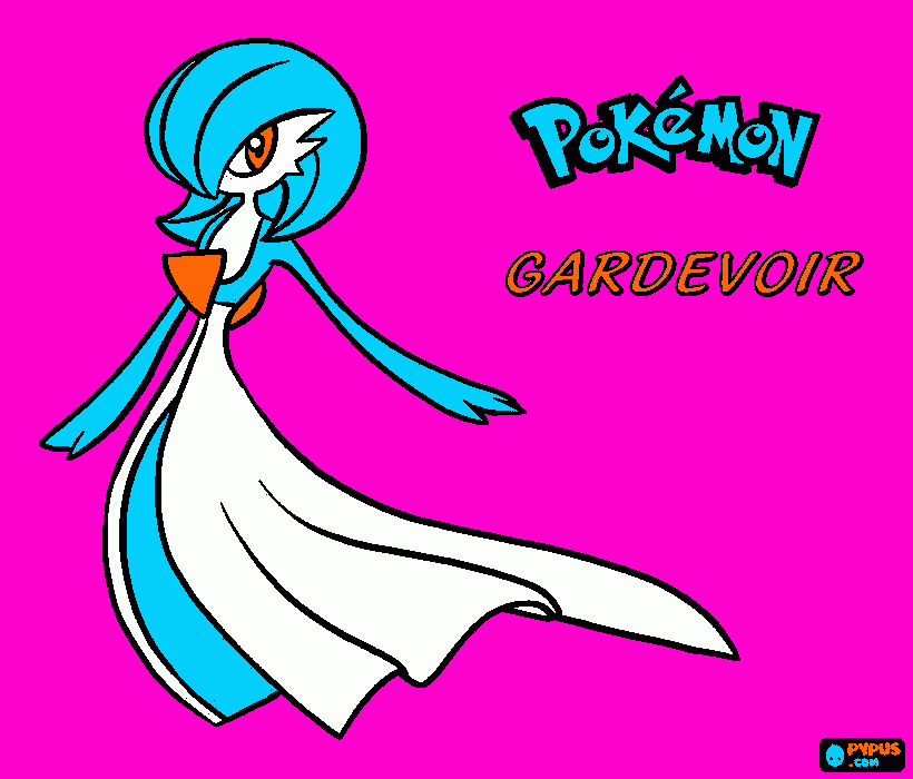 Gardevoir shiny para colorear