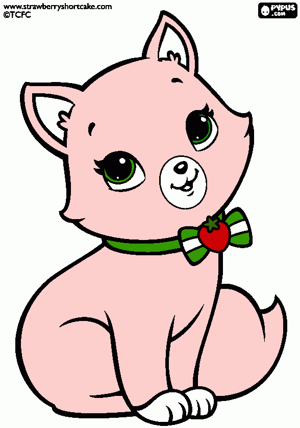 gata fresita para colorear