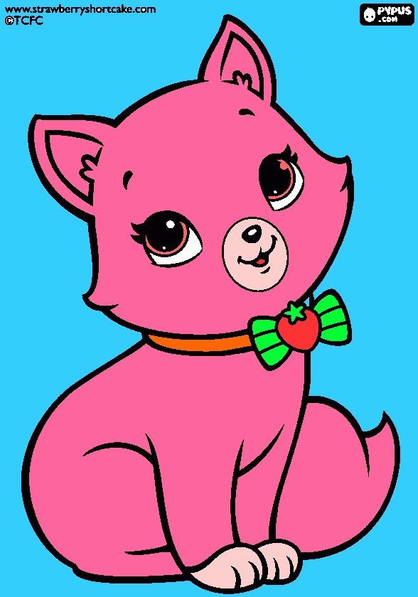gatita de rosita fresita para colorear