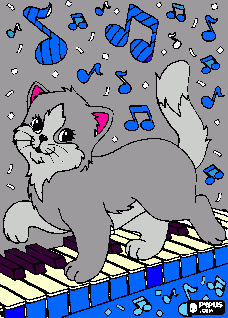 gatita presumida para colorear