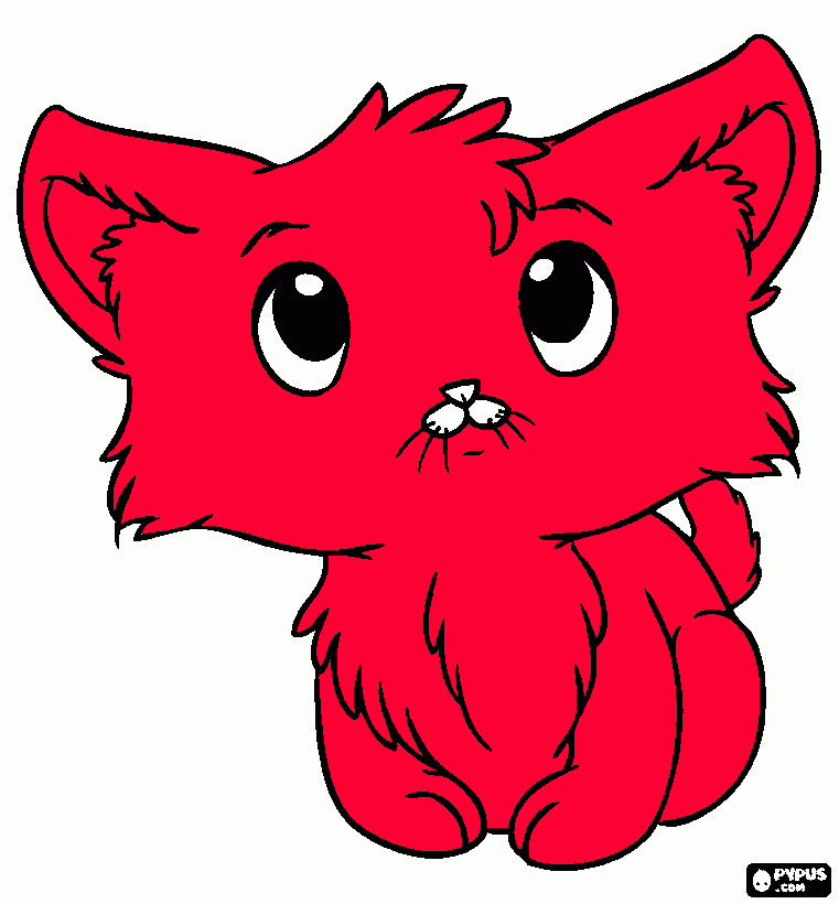 gatito kira  para colorear