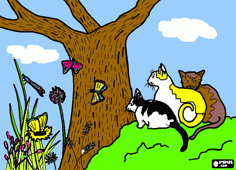 gatitos lindiitos para colorear