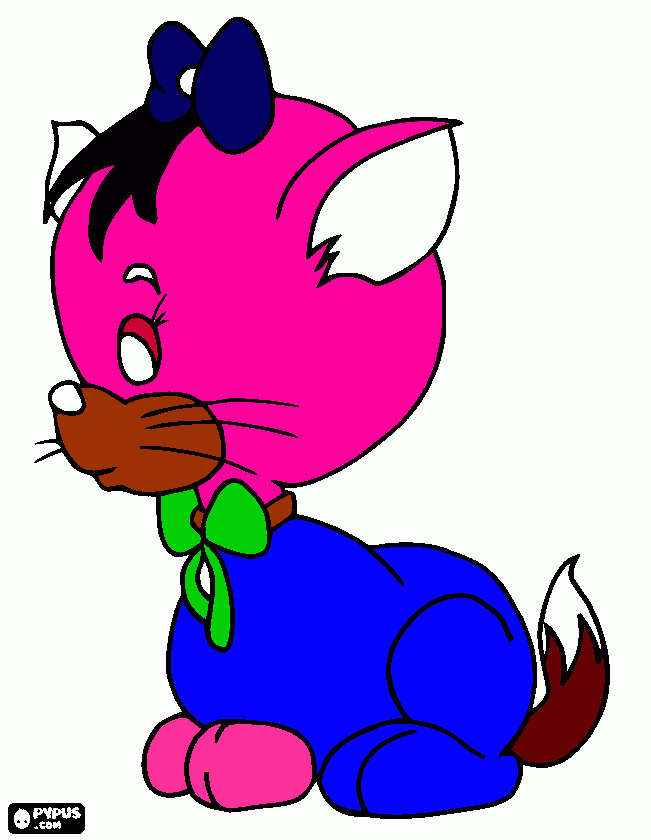 GATO GORDO MI PRINCESA para colorear