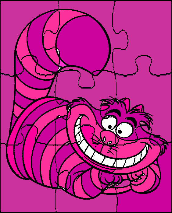 gato sonriente para colorear