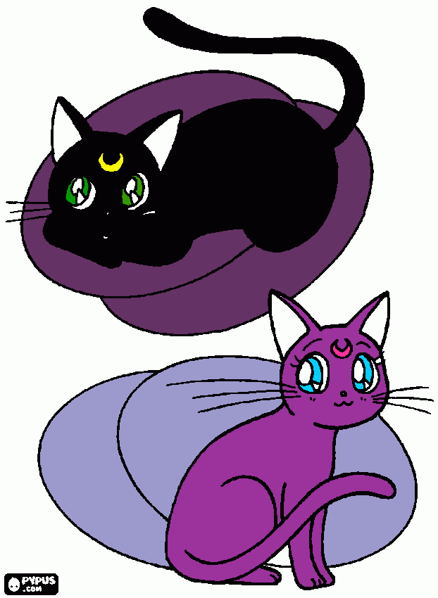 gatos manga  para colorear