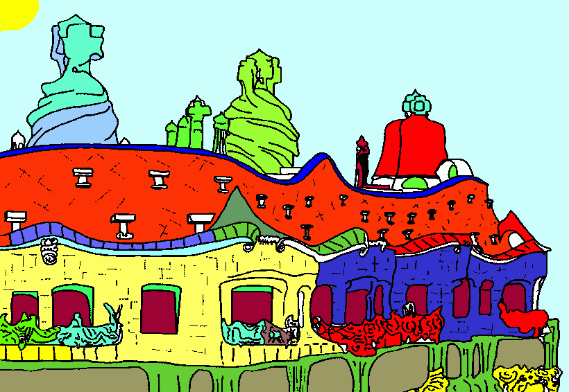 gaudi para colorear
