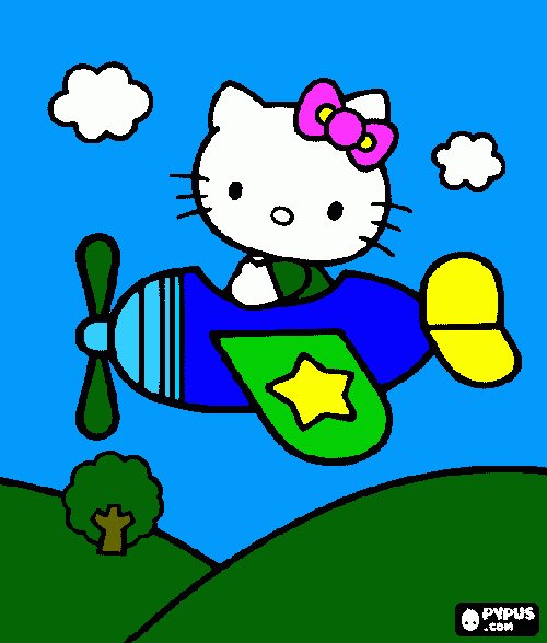 geloukiti en el aire para colorear
