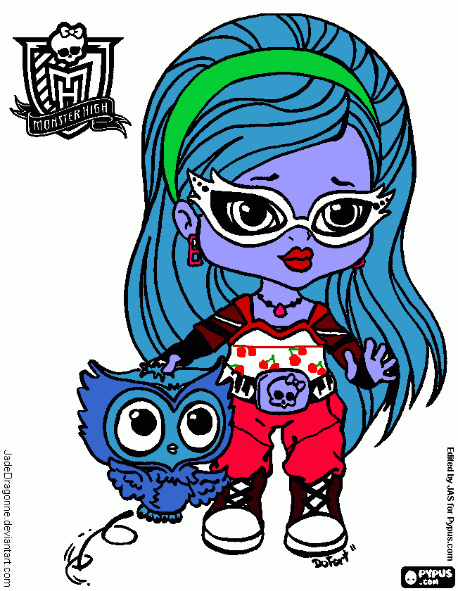 ghoulia bebe para colorear